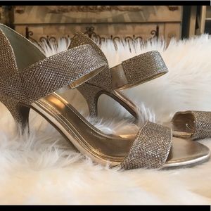 Gold, never been worn, heels